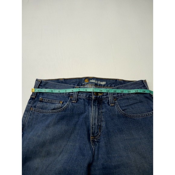 Carhartt Men's Casual Modern Relaxed Straight Light Wash Work Jeans Size 32x30 - Picture 3 of 6